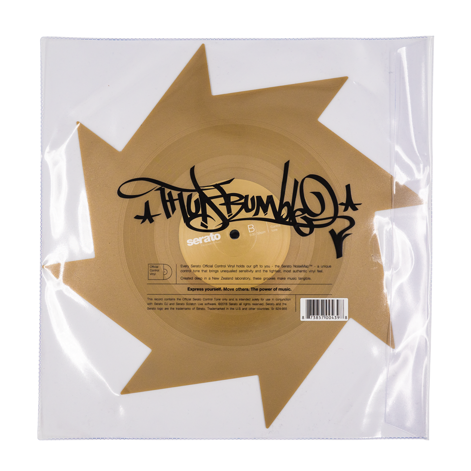 Serato X Thud Rumble 1x 12" Control Vinyl Gold Spike Weapons of Wax #1 