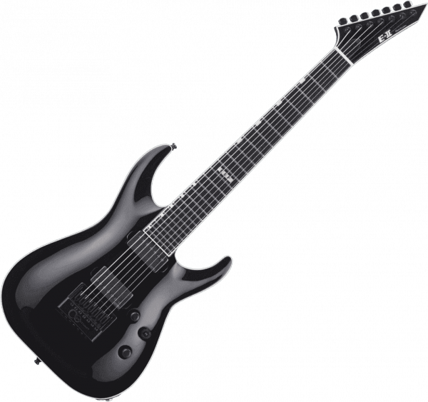 Guitare électrique solid body Esp E-II Horizon NT-7 Evertune (Japan) - Black