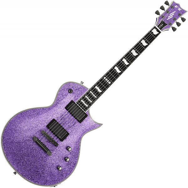 Guitare électrique solid body Esp E-II EC-II Eclipse - Purple sparkle
