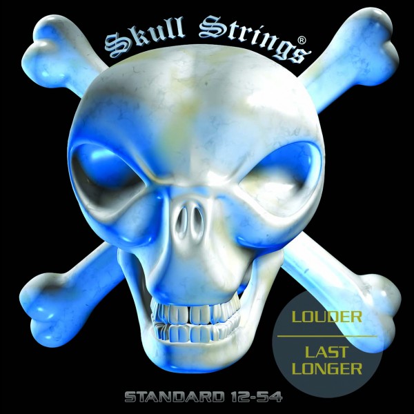 Cordes guitare électrique Skull strings Standard Heavy Electric Guitar 12-54 - Jeu de 6 cordes