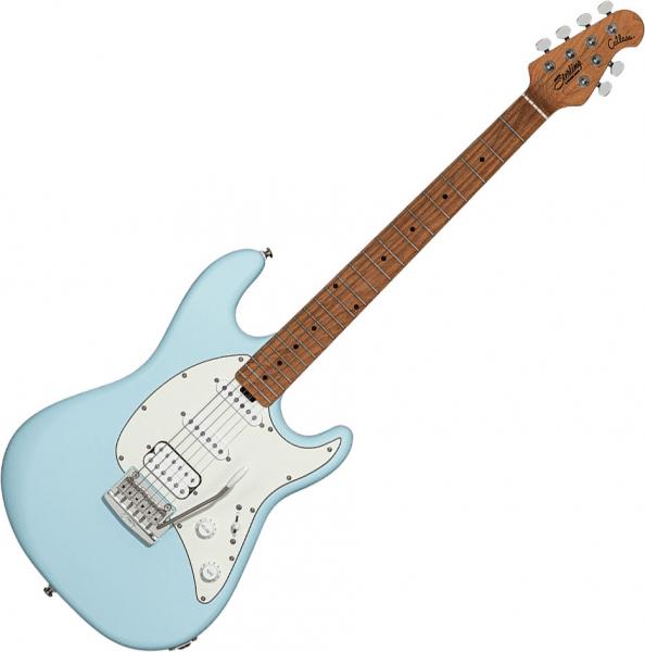 Guitare électrique solid body Sterling by musicman Cutlass CT50HSS (MN) - Daphne blue satin