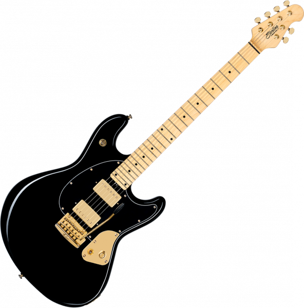 Guitare électrique solid body Sterling by musicman Jared Dines Stingray - Black gold