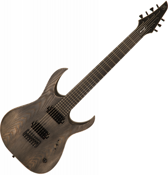 Guitare électrique solid body Mayones guitars Duvell Elite Gothic 7 40th Anniversary #DF2205923 - Antique black satin