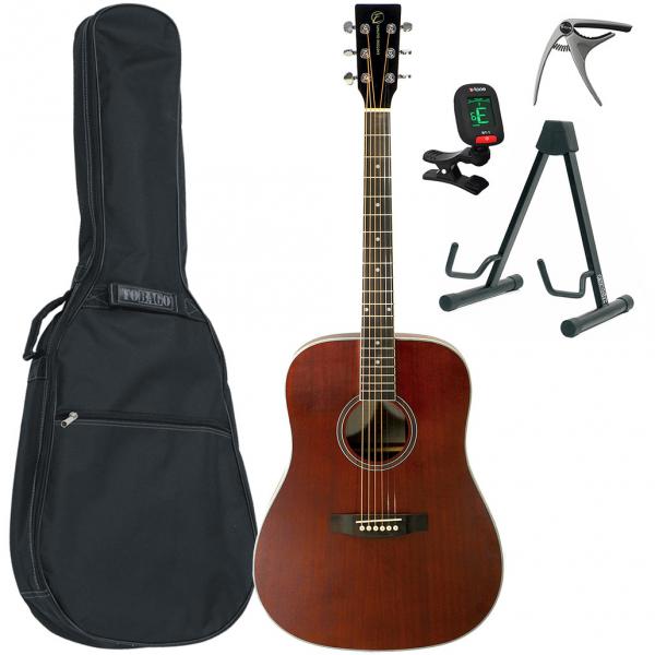 Pack guitare acoustique Eastone DR150-NAT + X-Tone Bag Pack - Natural satin