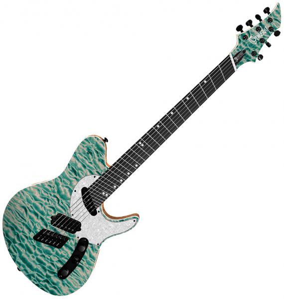 Guitare électrique solid body Ormsby TX GTR Exotic 7-string - Denim