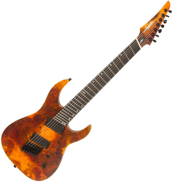 Guitare électrique solid body Legator Ninja NR7FX +Case - Fire