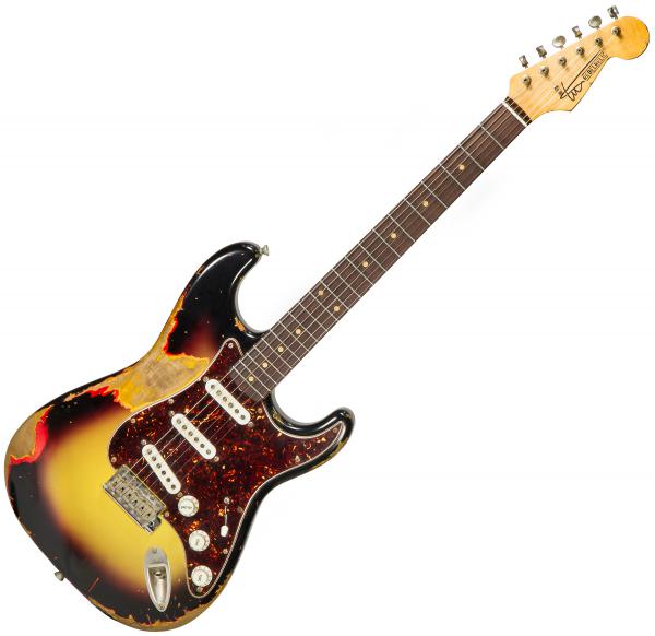 Guitare électrique solid body Rebelrelic S-Series 62 #62110 - Heavy aging 3-tone sunburst