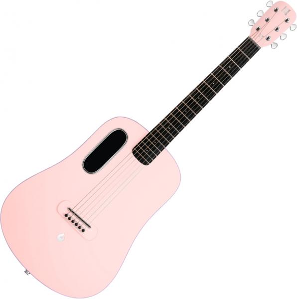 Guitare electro acoustique Lava music Blue Lava Touch With Airflow Bag - Coral pink