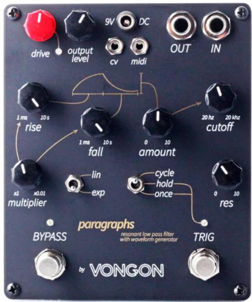Wah & filter effect pedal Vongon Paragraphs Resonant Lowpass Filter