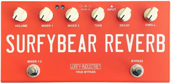 Pédale reverb / delay / echo Surfy industries SurfyBear Compact Reverb - Red