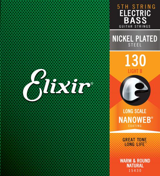 Cordes basse électrique Elixir Bass (X1) Nickel Plated Steel Light 130 - Corde au détail