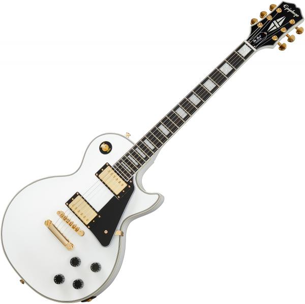 Guitare électrique solid body Epiphone Les Paul Custom - Alpine white