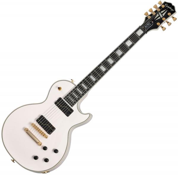 Guitare électrique solid body Epiphone Matt Heafy Les Paul Custom Origins 7-String - Bone white