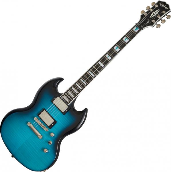 Guitare électrique solid body Epiphone Modern Prophecy SG - Blue Tiger Aged 