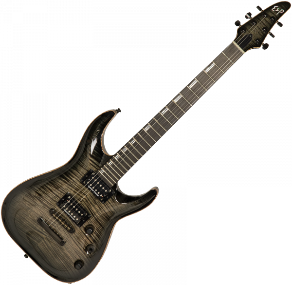 Guitare électrique solid body Esp Custom Shop Horizon NT CTM Original Japan #E2760182 - See thru black