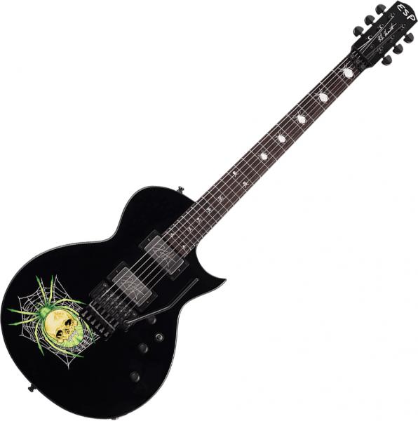 Guitare électrique solid body Esp Custom Shop Kirk Hammett 30th Anniversary KH-3 Spider (Japan) - Black w/spider graphic