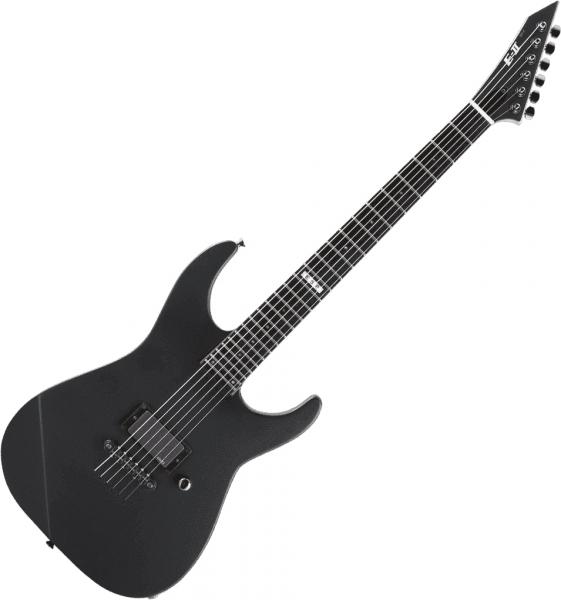 Guitare électrique solid body Esp E-II M-I Thru NT (Japan) - Black satin
