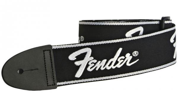 Sangle courroie Fender Straps Running Logo - Black
