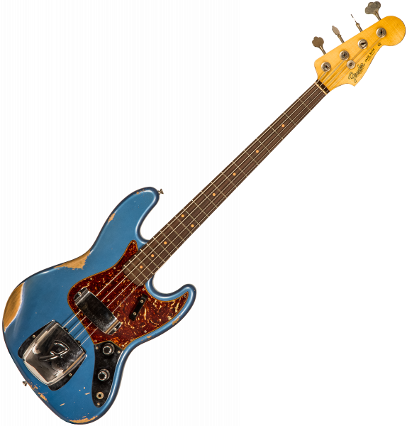 Basse électrique solid body Fender Custom Shop 1961 Jazz Bass #CZ556667 - Heavy relic lake placid blue