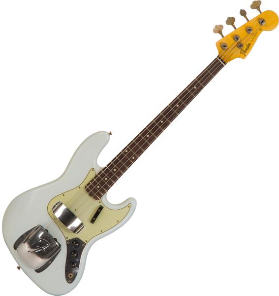 Basse électrique solid body Fender Custom Shop 1964 Jazz Bass #CZ552834 - Journeyman relic sonic blue