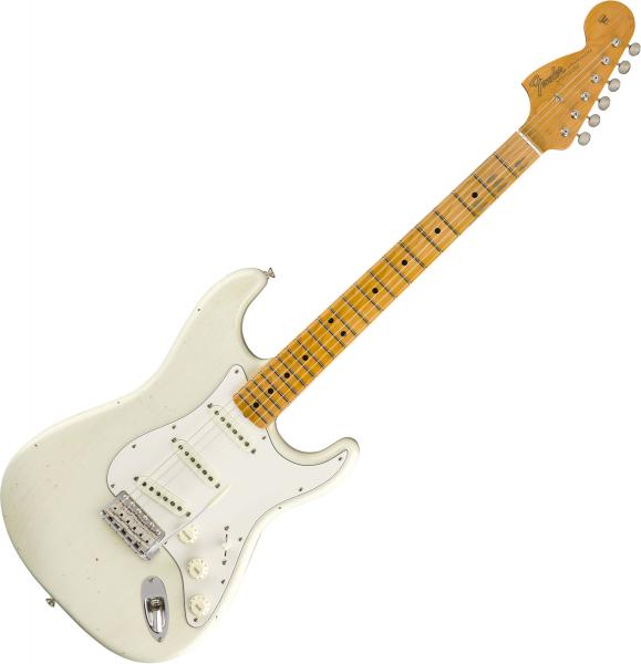 Guitare électrique solid body Fender Jimi Hendrix Stratocaster Voodoo Child (MN) Custom Shop - Journeyman relic olympic white 