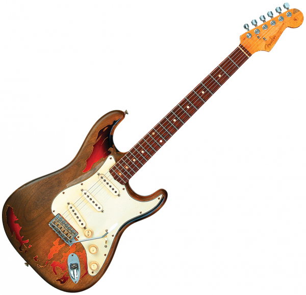 Guitare électrique solid body Fender Custom Shop Rory Gallagher Stratocaster - Relic 3-color sunburst