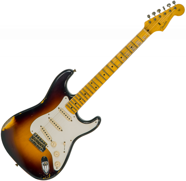 Guitare électrique solid body Fender Custom Shop 1957 Stratocaster #CZ558679 - Relic 2-color sunburst