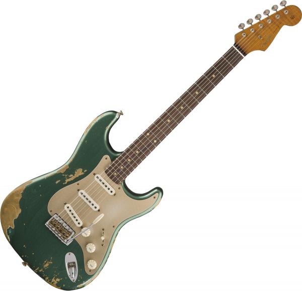 Guitare électrique solid body Fender Custom Shop 1959 Roasted Stratocaster Ltd (RW) - Heavy relic sherwood green metallic