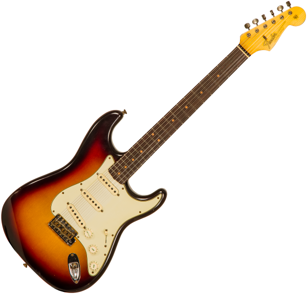 Guitare électrique solid body Fender Custom Shop 1964 Stratocaster - Journeyman relic target 3-color sunburst