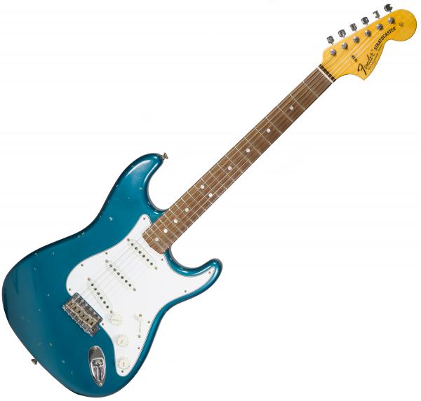 Guitare électrique solid body Fender Custom Shop 1969 Stratocaster (RW) - Journeyman relic ocean turquoise
