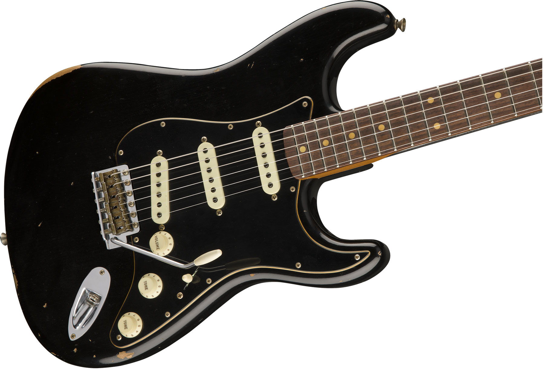 Fender Custom Shop Roasted Dual-Mag Stratocaster - relic black black