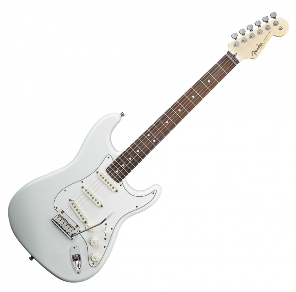 Guitare électrique solid body Fender Custom Shop Jeff Beck Stratocaster (USA, RW) - Olympic white
