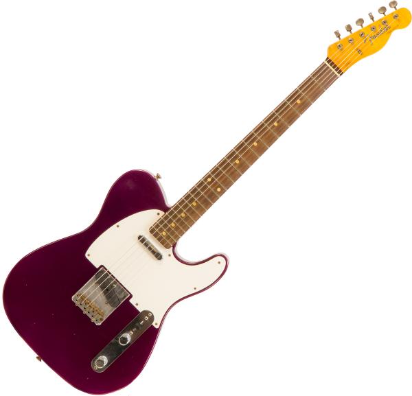 Guitare électrique solid body Fender Custom Shop 1960 Telecaster Custom #CZ549121 - Journeyman relic purple metallic
