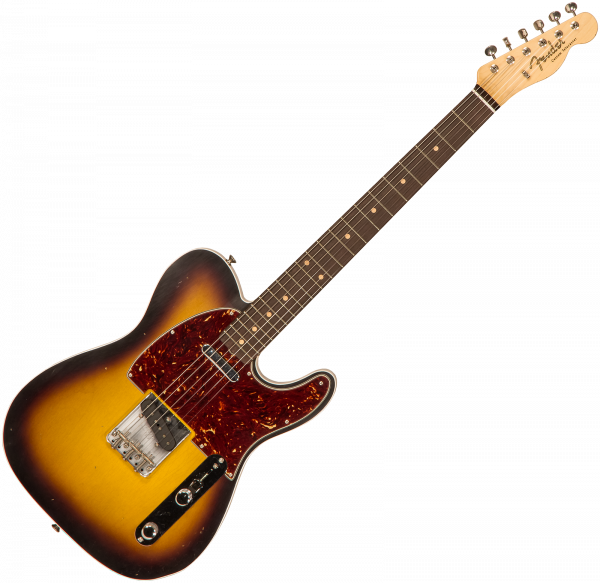 Guitare électrique solid body Fender Custom Shop 1960 Telecaster Custom #R116582 - Journeyman relic 2-color sunburst