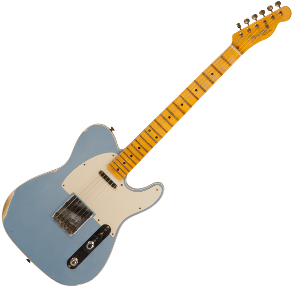 Guitare électrique solid body Fender Custom Shop Tomatillo Telecaster Custom #R110879 - Relic lake placid blue