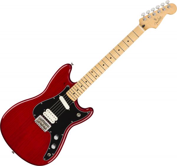Guitare électrique solid body Fender Player Duo-Sonic HS (MEX, MN) - Crimson red transparent