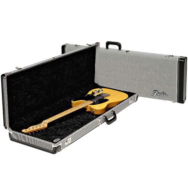 Etui guitare électrique Fender G&G Deluxe Hardshell Case Stratocaster/Telecaster - Tweed /Black