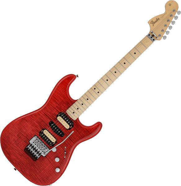 Guitare électrique solid body Fender Michiya Haruhata Stratocaster (JAP, MN) - Trans pink