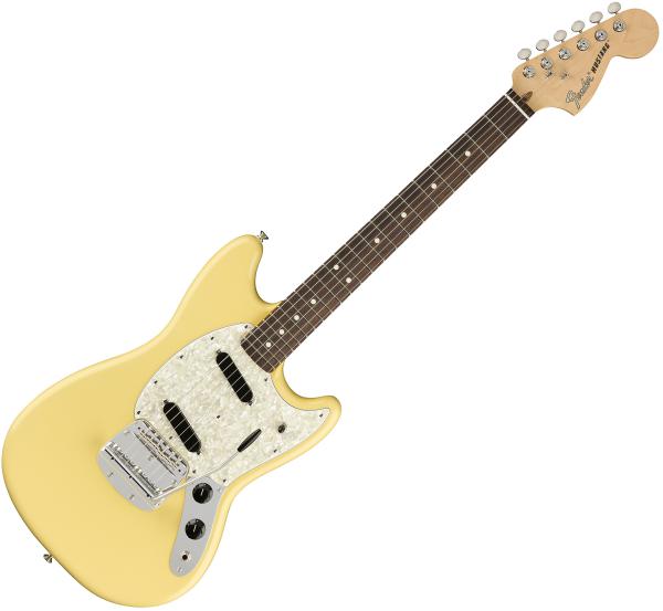 Guitare électrique solid body Fender American Performer Mustang (USA, RW) - Vintage white