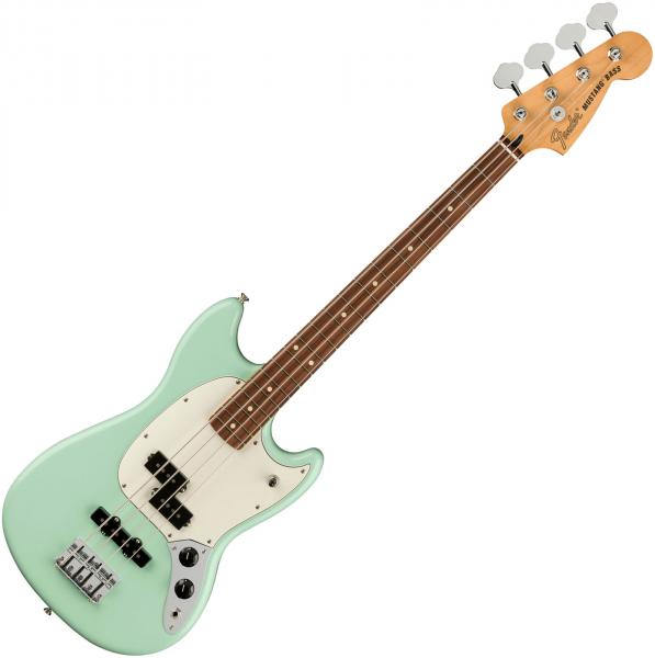 Basse électrique solid body Fender Player Mustang Bass PJ Ltd (MEX, PF) - Seafoam green