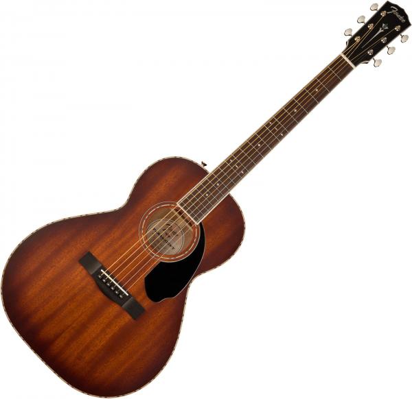 Guitare electro acoustique Fender PS-220E Parlor All Mahogany - Aged cognac burst