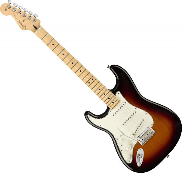 Guitare électrique solid body Fender Player Stratocaster Gaucher (MEX, MN) - 3-color sunburst