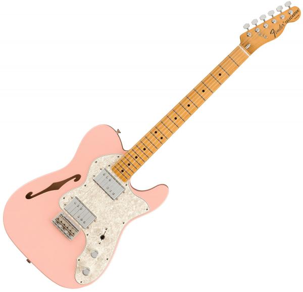 Guitare électrique solid body Fender FSR Vintera Vintage 70's Telecaster Thinline Ltd (MEX, MN) - Shell pink