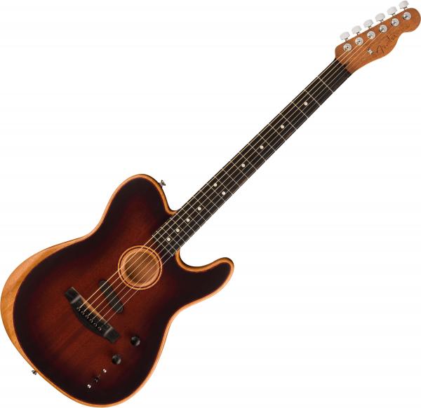 Guitare electro acoustique Fender American Acoustasonic Telecaster All-Mahogany - Bourbon burst