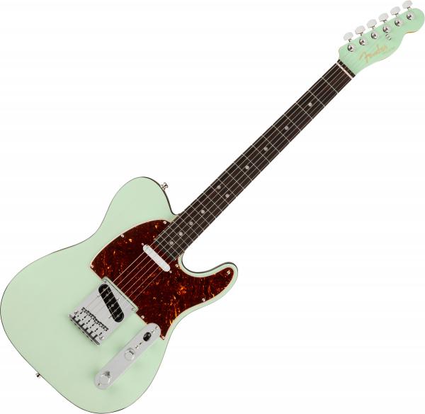 Guitare électrique solid body Fender American Ultra Luxe Telecaster (USA, RW) - Transparent surf green