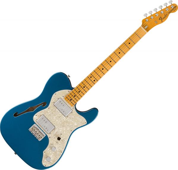 Guitare électrique solid body Fender American Vintage II 1972 Telecaster Thinline (USA, MN) - Lake placid blue