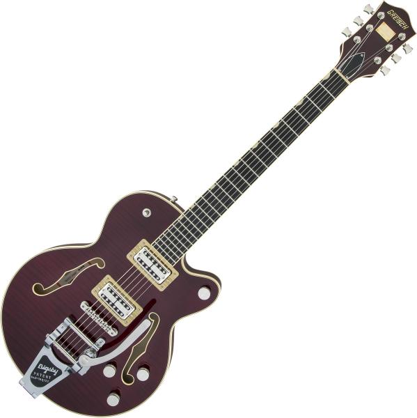 Guitare électrique 1/2 caisse Gretsch G6659TFM Players Edition Broadkaster Jr. Professional Japan - Dark cherry stain