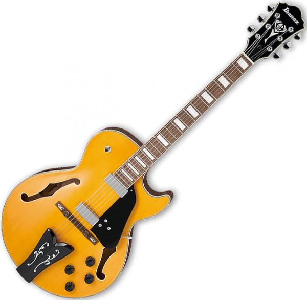 Guitare électrique 3/4 caisse & jazz Ibanez George Benson GB10EM AA - Antique amber