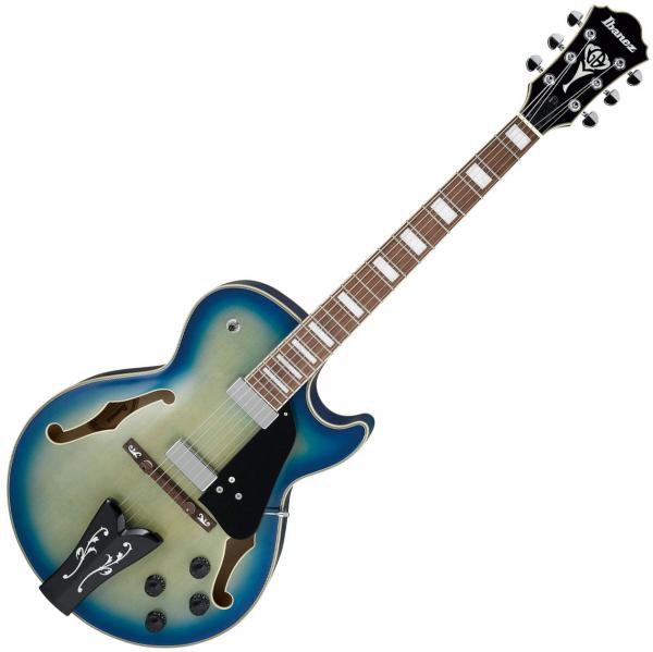 Guitare électrique 3/4 caisse & jazz Ibanez George Benson GB10EM JBB - Jet blue burst
