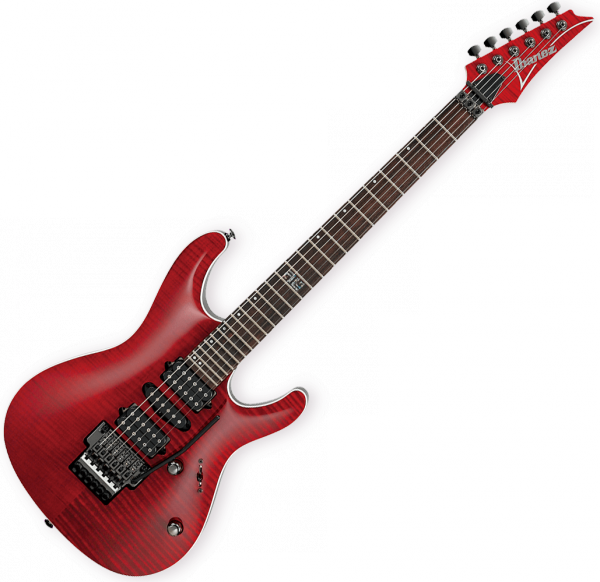 Guitare électrique solid body Ibanez Kiko Loureiro KIKO100 TRR Prestige Japan - Transparent Red Ruby